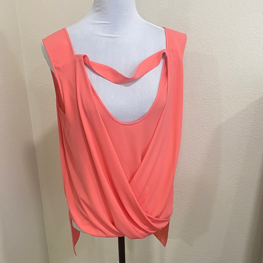 BCBGMaxAzria Coral Drape Tank Top